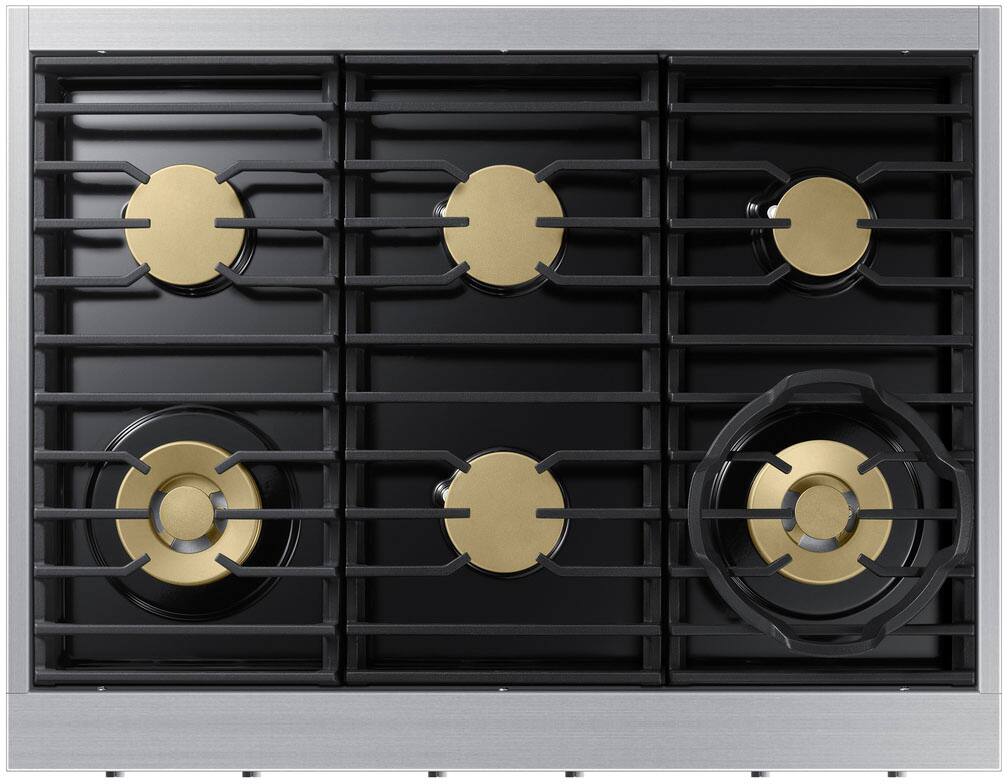 Dacor Transitional 36" BuiltIn Gas Rangetop with 6 Burners Silver