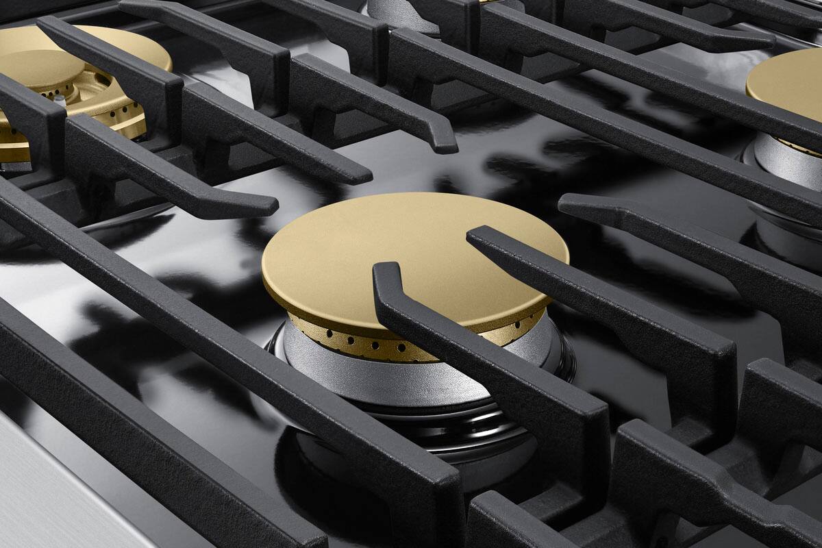 Alt View 15. Dacor - Transitional 48" Built-In Gas Rangetop with 6 Burners and Griddle - Silver Stainless Steel.