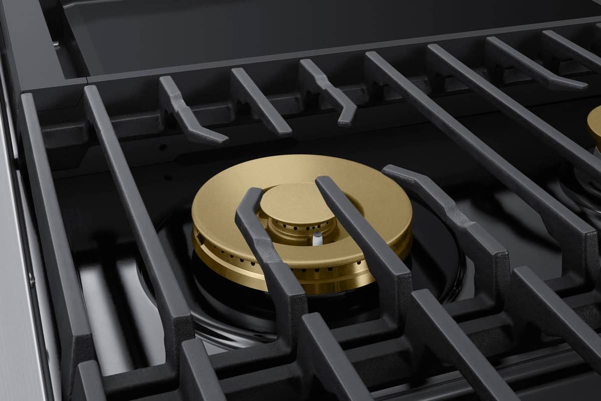 Alt View 16. Dacor - Transitional 48" Built-In Gas Rangetop with 6 Burners and Griddle - Silver Stainless Steel.