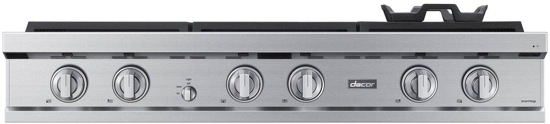 Alt View 11. Dacor - Transitional 48" Built-In Gas Rangetop with 6 Burners - Silver Stainless Steel.