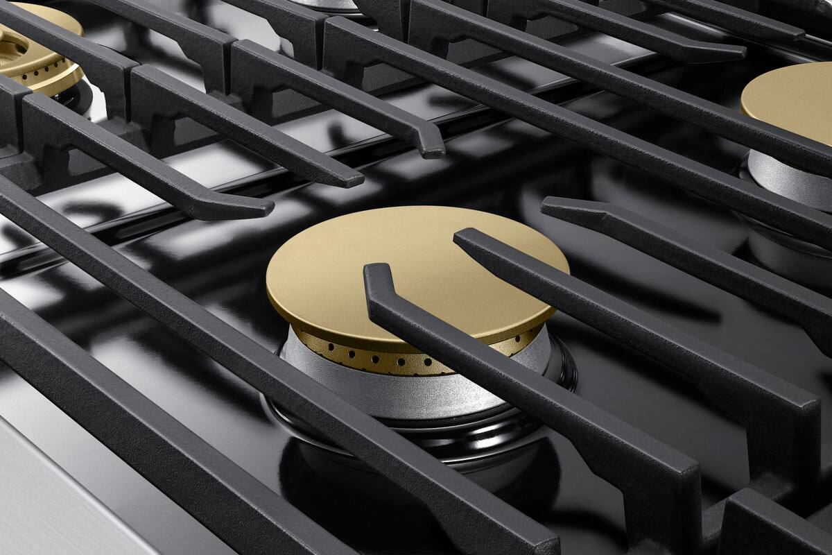 Alt View 15. Dacor - Transitional 48" Built-In Gas Rangetop with 6 Burners - Silver Stainless Steel.