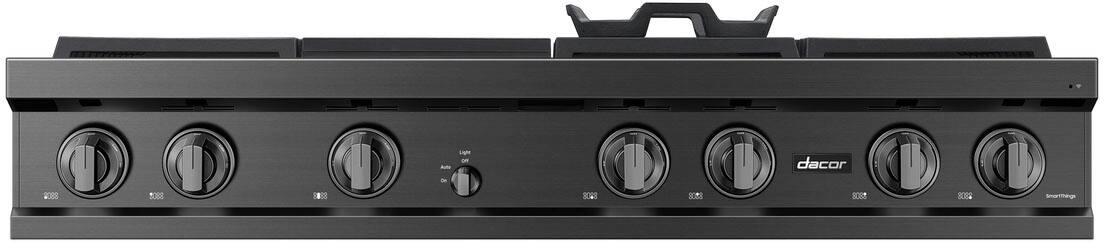 Alt View 12. Dacor - Transitional 48" Built-In Gas Rangetop with 6 Burners and Griddle - Graphite Steel.