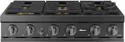 Dacor - 36" Built-In Gas Rangetop with 6 Burners - Graphite Steel - Front_Zoom