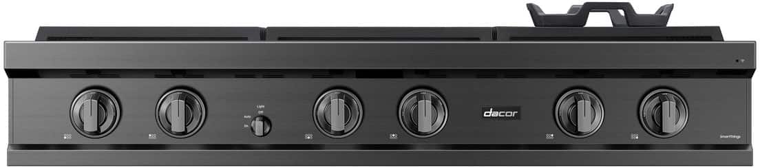 Alt View 12. Dacor - Transitional 48" Built-In Gas Rangetop with 6 Burners - Graphite Steel.