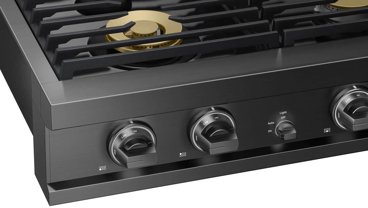 Alt View 14. Dacor - Transitional 48" Built-In Gas Rangetop with 6 Burners - Graphite Steel.