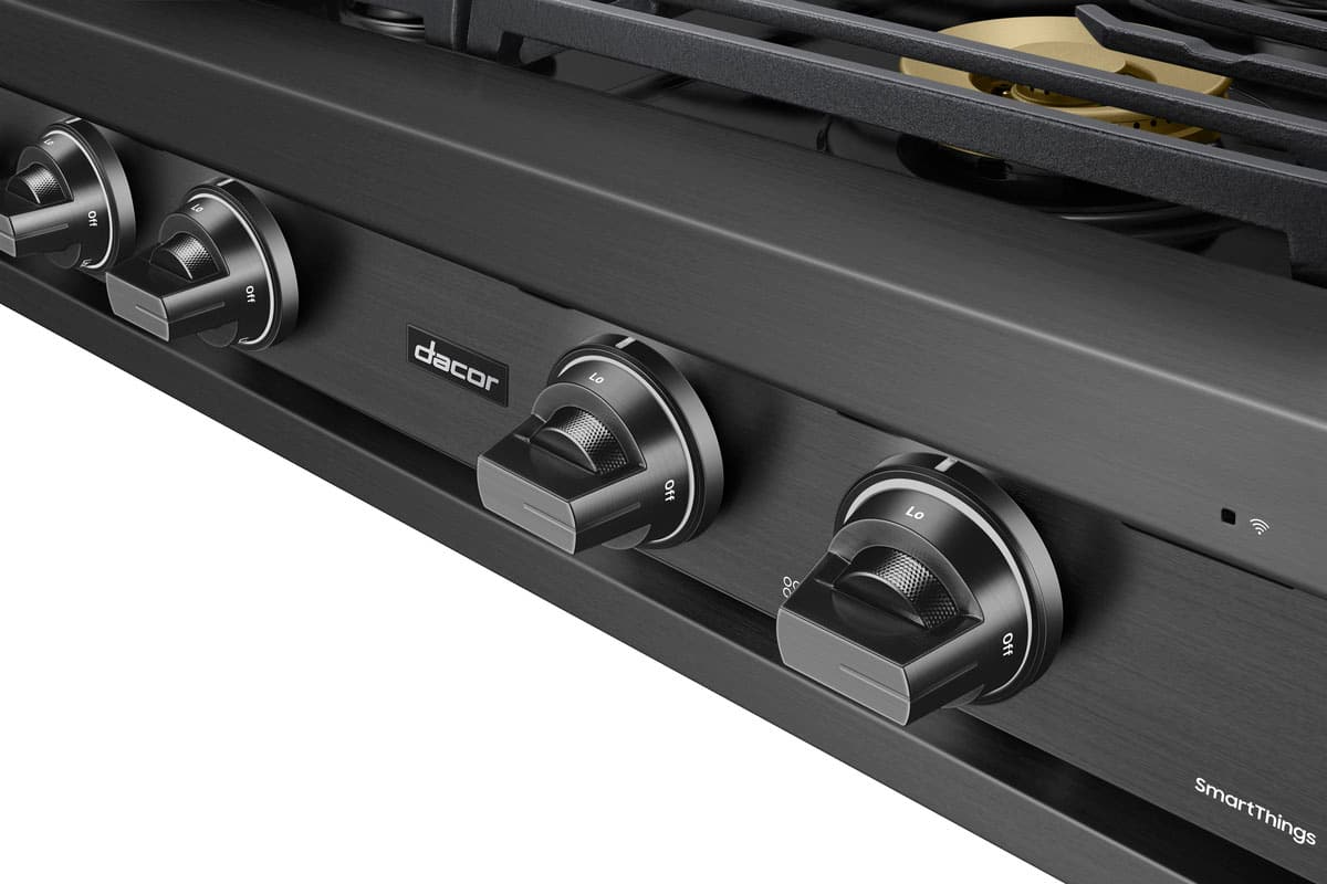 Alt View 15. Dacor - Transitional 48" Built-In Gas Rangetop with 6 Burners - Graphite Steel.