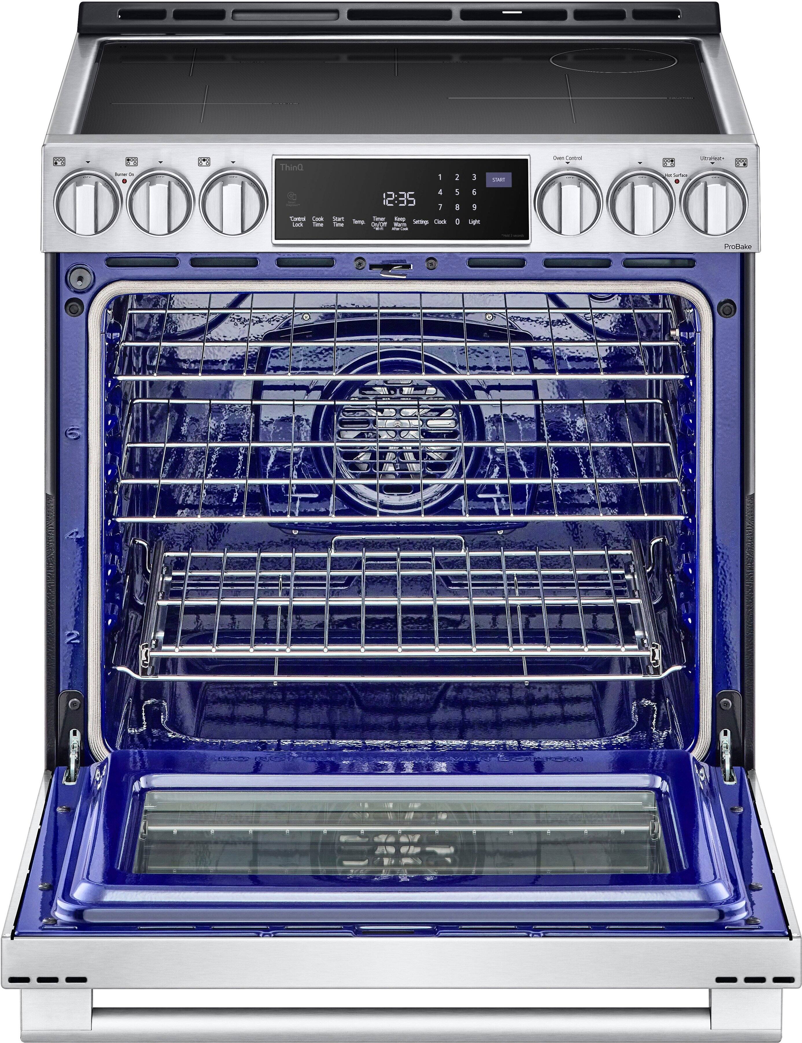 Alt View 13. LG - STUDIO 6.3 Cu. Ft. Freestanding Electric Induction True Convection Range with EasyClean, InstaView and Air Fry - Stainless Steel.