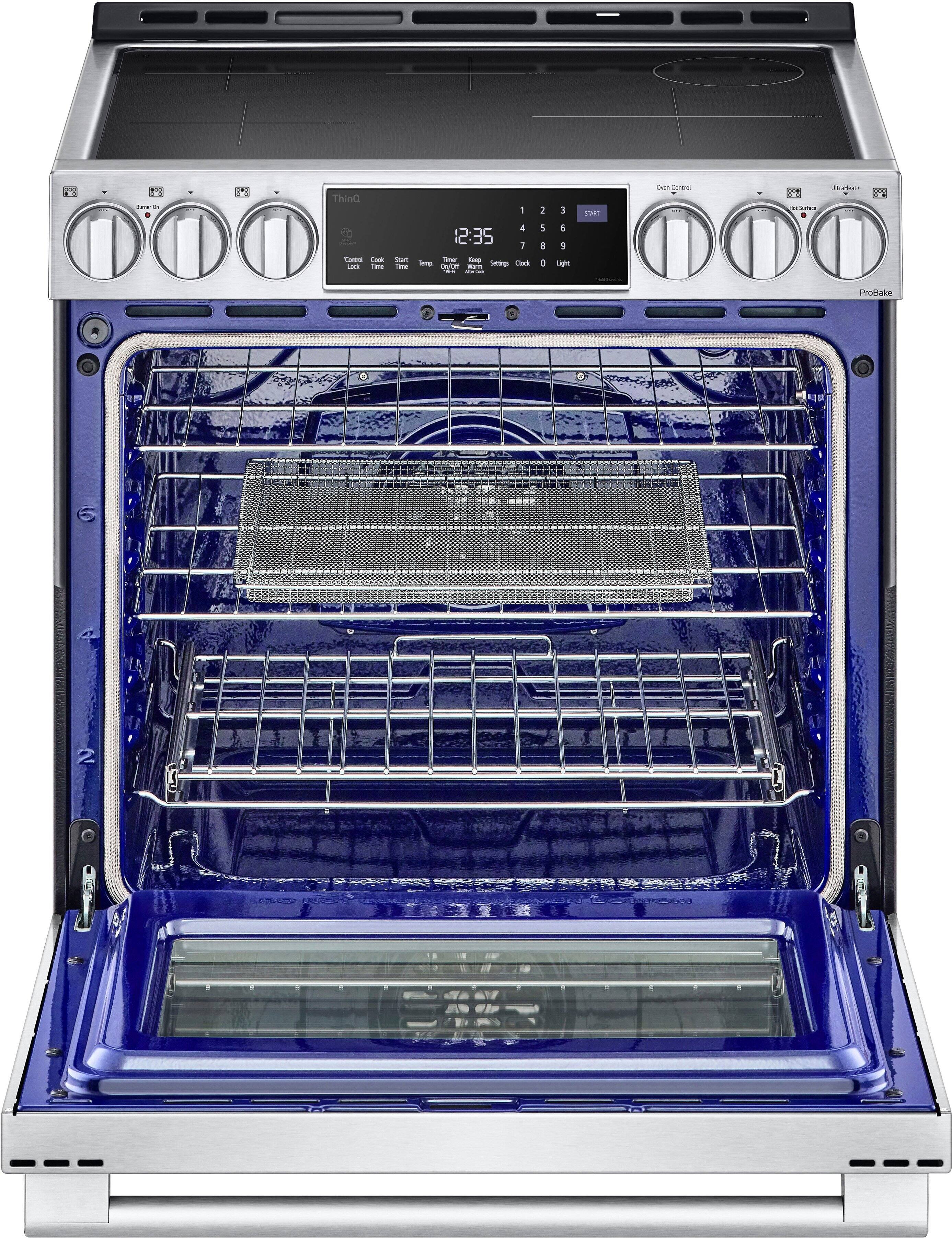 Alt View 14. LG - STUDIO 6.3 Cu. Ft. Freestanding Electric Induction True Convection Range with EasyClean, InstaView and Air Fry - Stainless Steel.