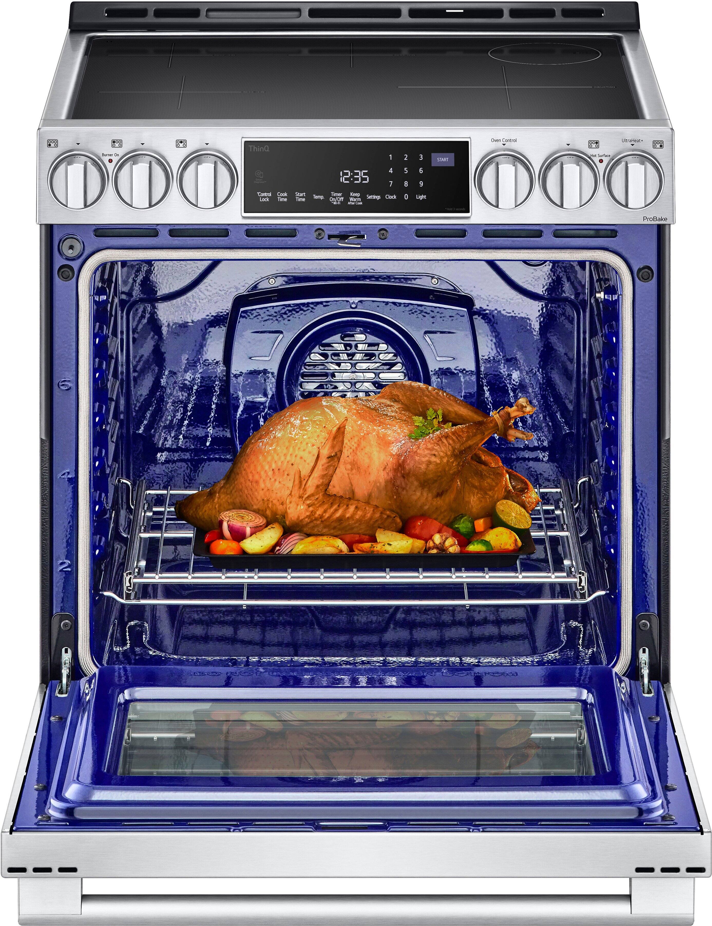 Alt View 16. LG - STUDIO 6.3 Cu. Ft. Freestanding Electric Induction True Convection Range with EasyClean, InstaView and Air Fry - Stainless Steel.