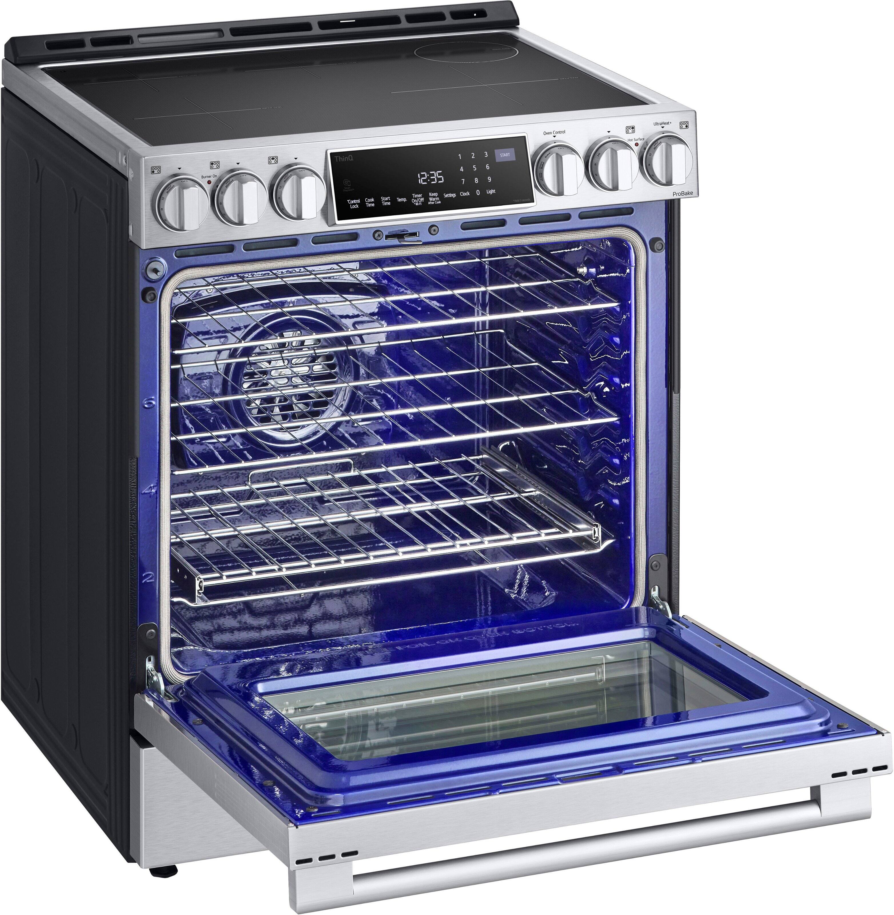Alt View 17. LG - STUDIO 6.3 Cu. Ft. Freestanding Electric Induction True Convection Range with EasyClean, InstaView and Air Fry - Stainless Steel.