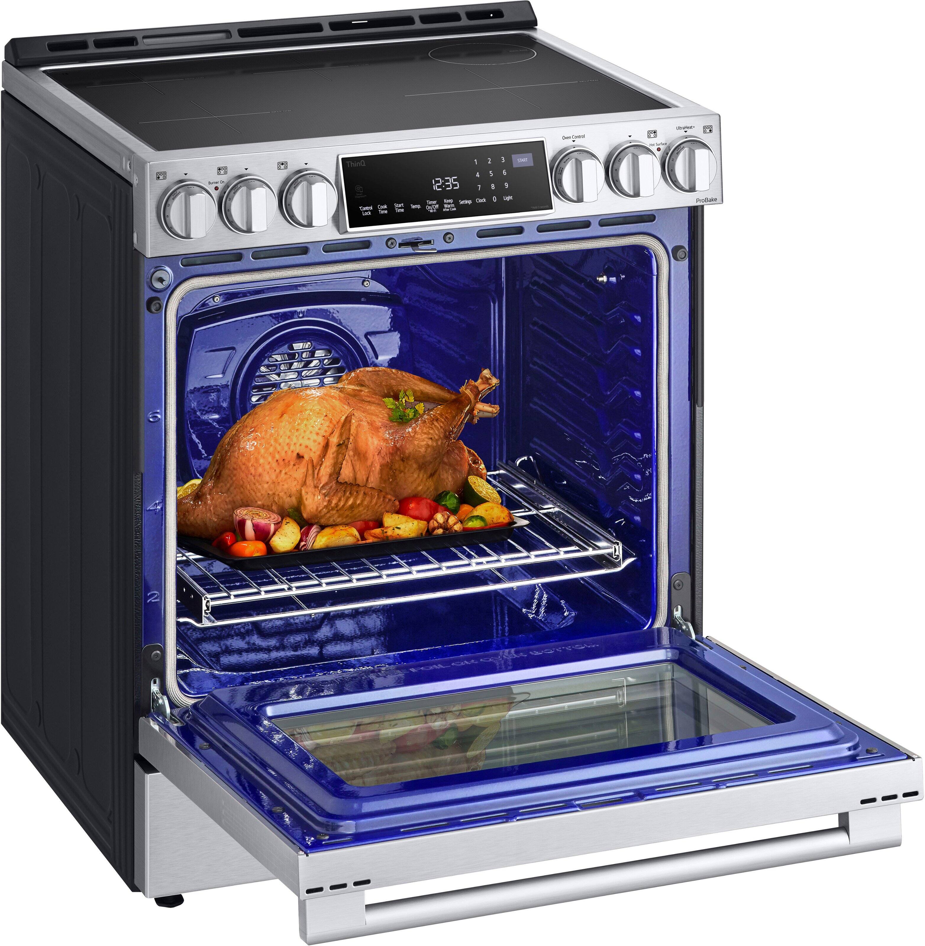 Alt View 19. LG - STUDIO 6.3 Cu. Ft. Freestanding Electric Induction True Convection Range with EasyClean, InstaView and Air Fry - Stainless Steel.