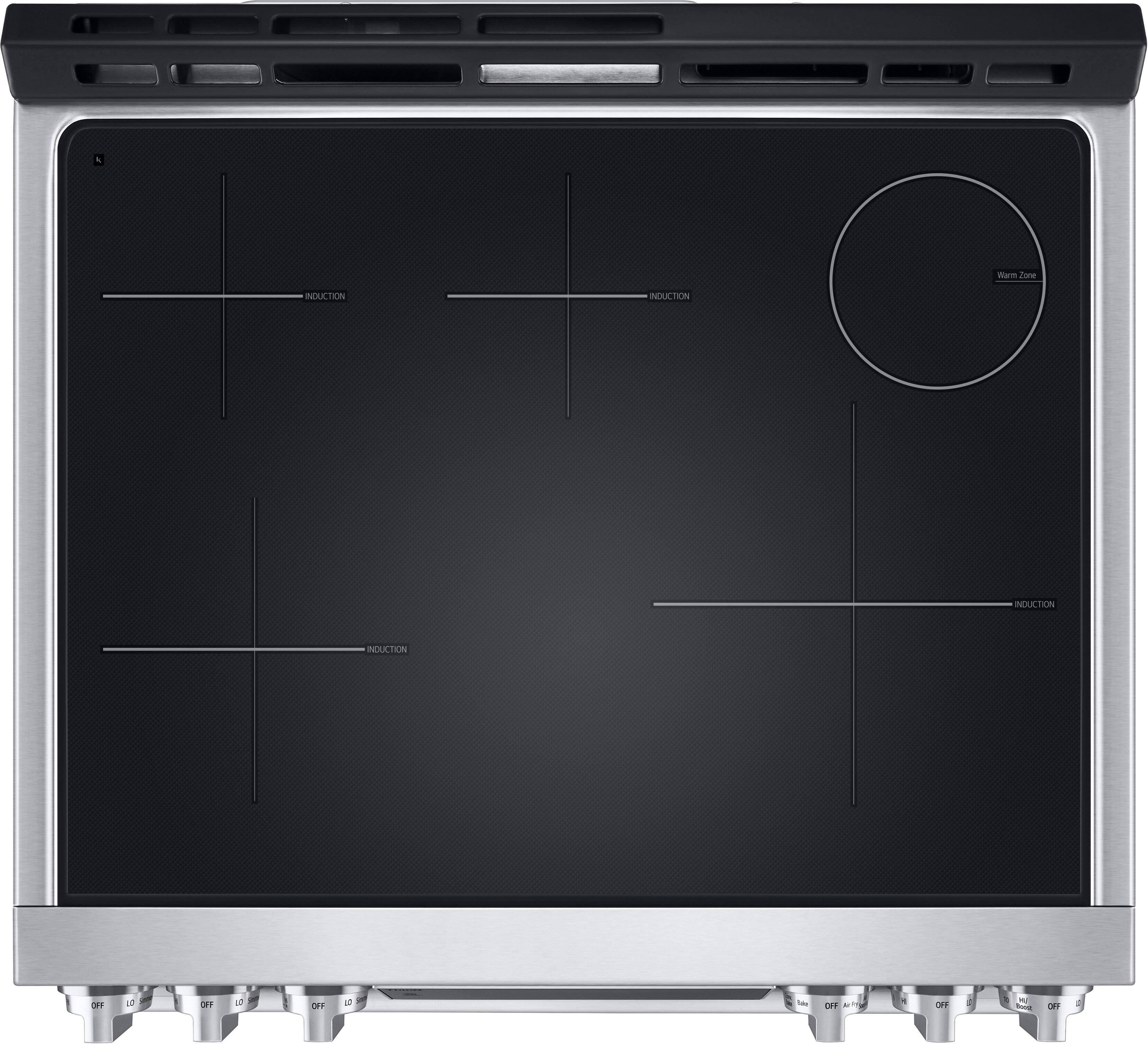 Alt View 21. LG - STUDIO 6.3 Cu. Ft. Freestanding Electric Induction True Convection Range with EasyClean, InstaView and Air Fry - Stainless Steel.