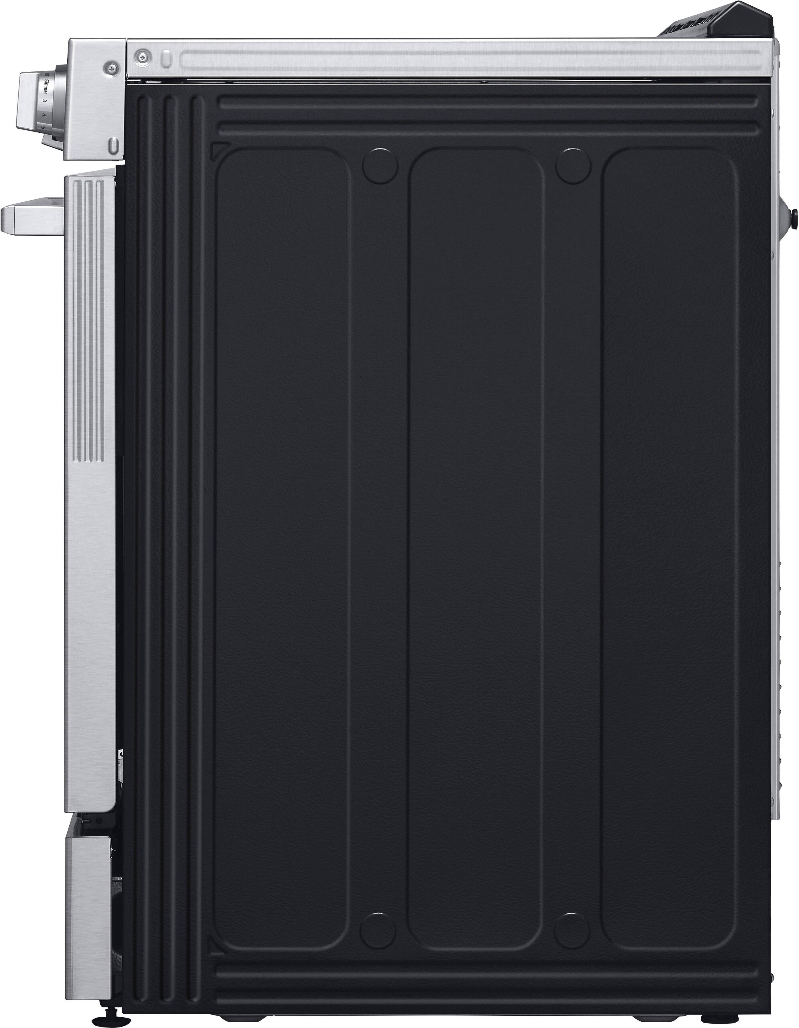 Alt View 26. LG - STUDIO 6.3 Cu. Ft. Freestanding Electric Induction True Convection Range with EasyClean, InstaView and Air Fry - Stainless Steel.