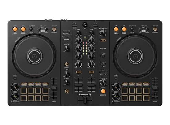 Front. Pioneer DJ - DDJ-FLX4: 2-Channel DJ Mixer - Black.