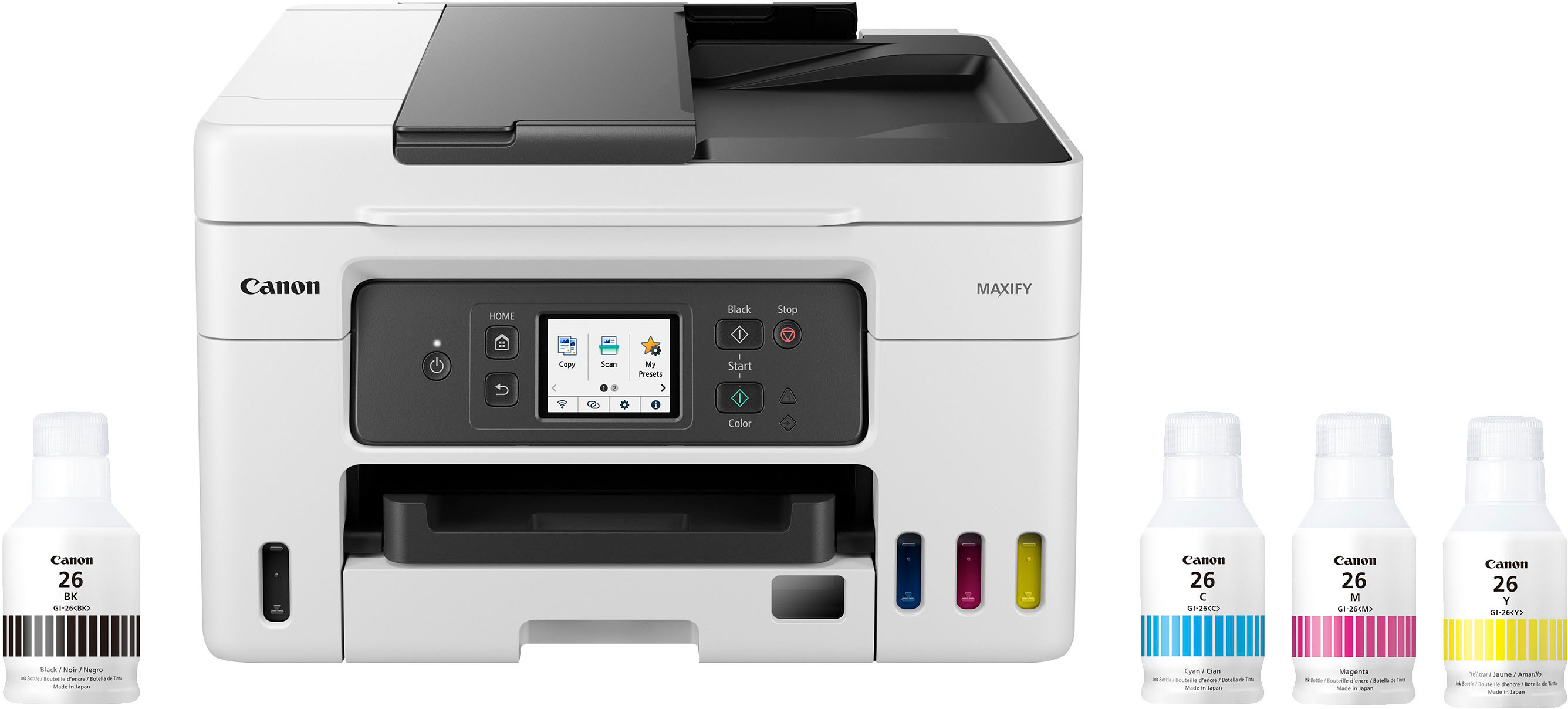 Canon MAXIFY MegaTank GX4020 Wireless All-In-One Inkjet Printer with Fax  White 5779C002 - Best Buy