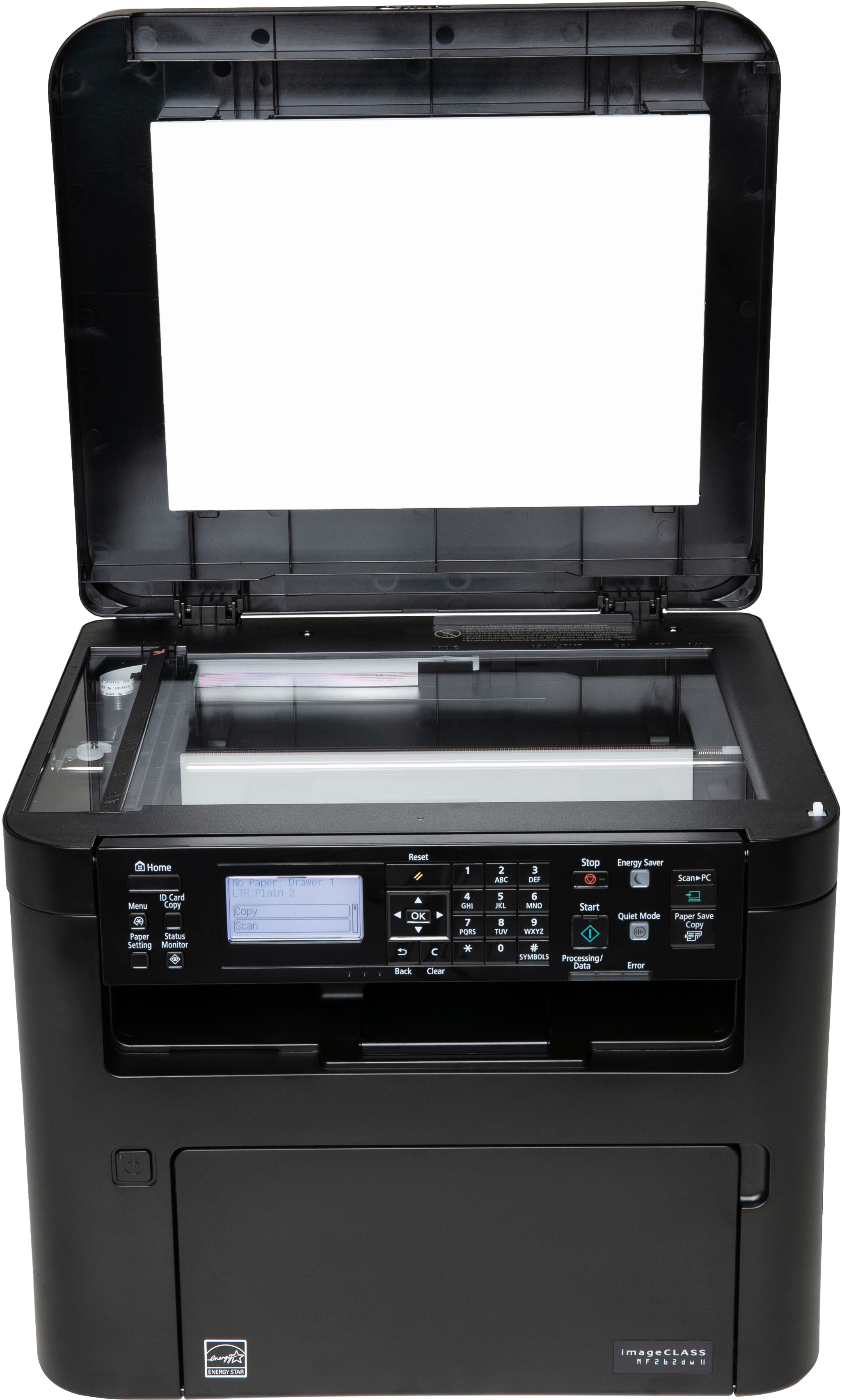 Left View: Canon - imageCLASS MF262dw II Wireless Black-and-White All-In-One Laser Printer - Black