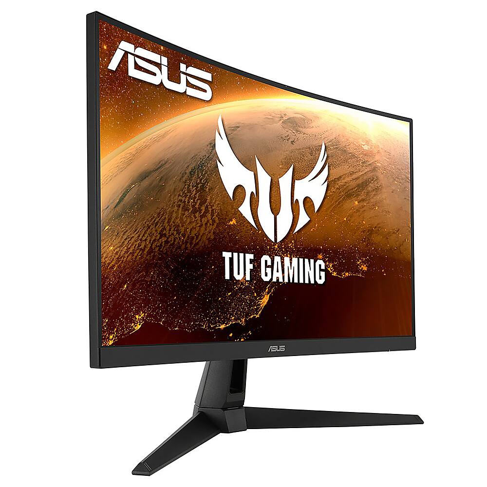 Angle. ASUS - TUF Gaming 27" FHD VA 165Hz 1ms Curved Gaming Monitor with FreeSync Premium (HDMI, VGA) - Black.