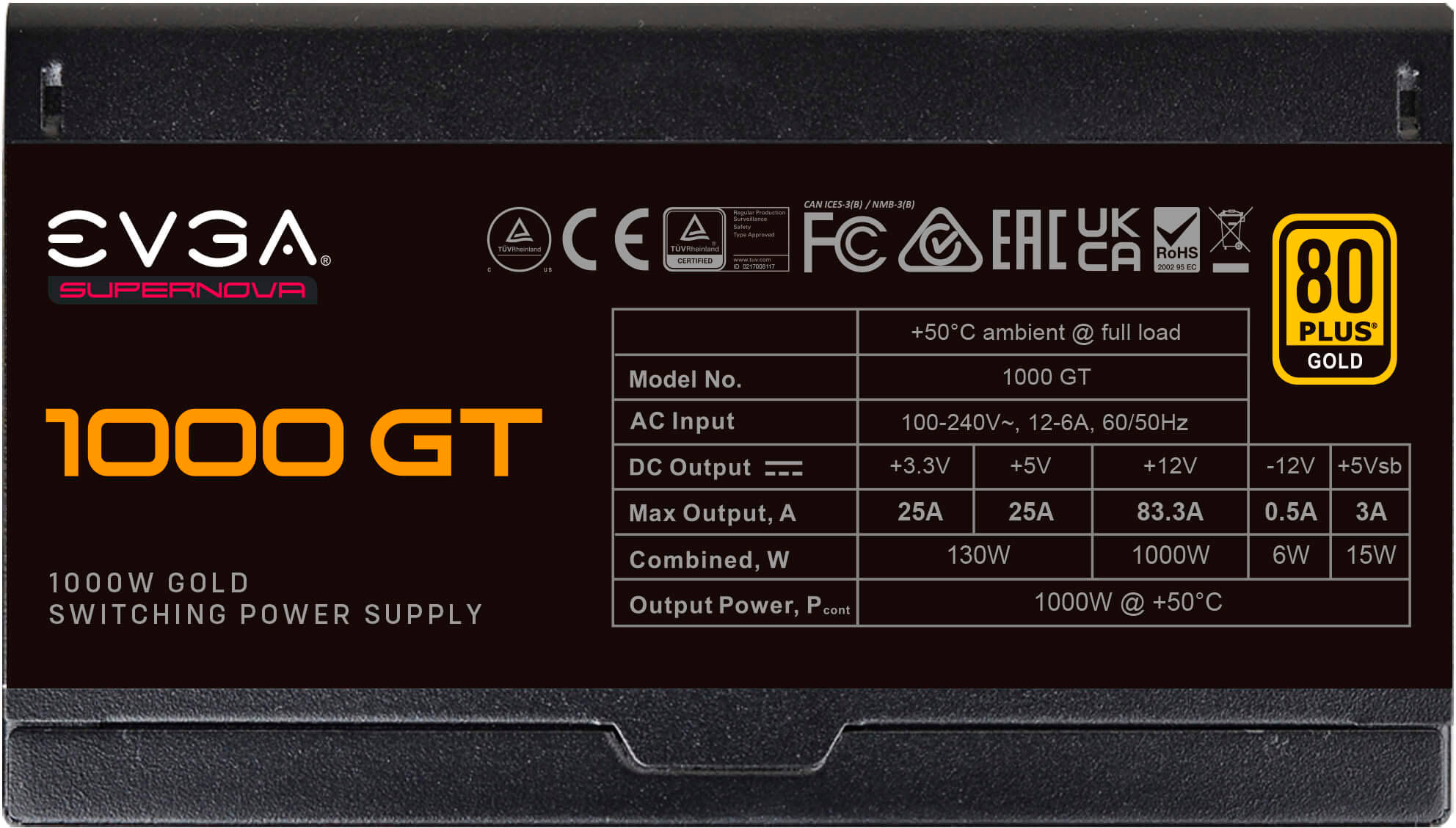EVGA SuperNOVA 1000 G2 80+ GOLD, 1000W Fully Modular NVIDIA SLI and  Crossfire Ready 10 Year Warranty Power Supply 120-G2-1000-XR