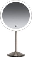 Ilios - Rechargeable 5x Round Tabletop Mirror - Silver - Angle_Zoom