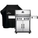 Napoleon Rogue SE 525 Stainless Steel Propane Gas Grill with Side and Rear Burners & Grill Cover
