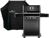 Napoleon - Rogue 425 Propane Gas Grill with Side Burner and Grill Cover - Black - Angle_Zoom