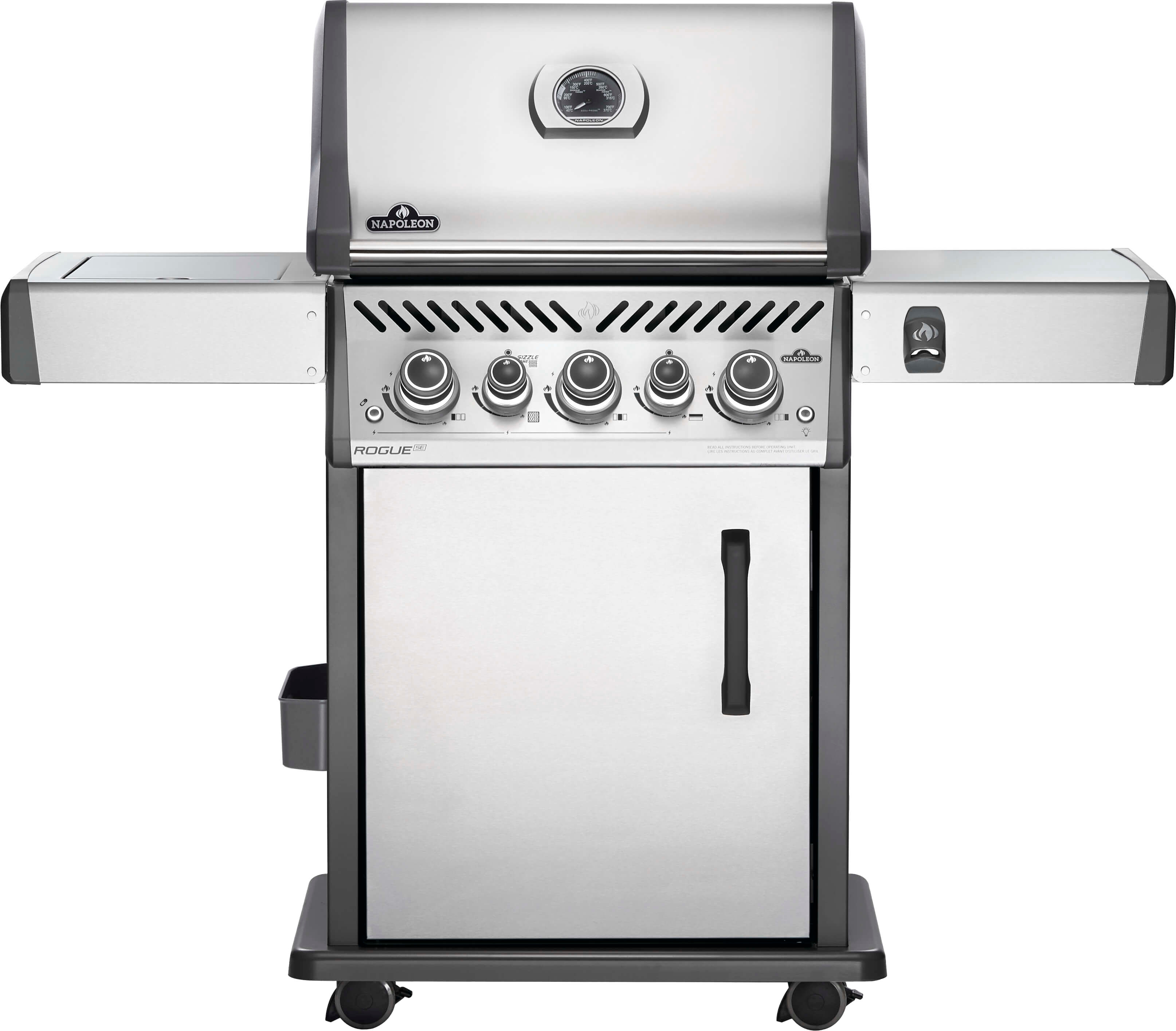 Napoleon - Rogue SE 425 Propane Gas Grill with Side and Rear Burners - Stainless Steel