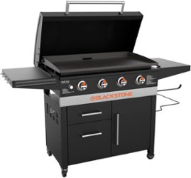 Blackstone - 36-in. Outdoor Griddle Cabinet w/drawers - Black - Angle_Zoom