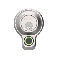 Lockly - Flex Touch Smart Lock Replacement Deadbolt with 3D Biometric Fingerprint/App/Physical Key - Satin Nickel - Front_Zoom
