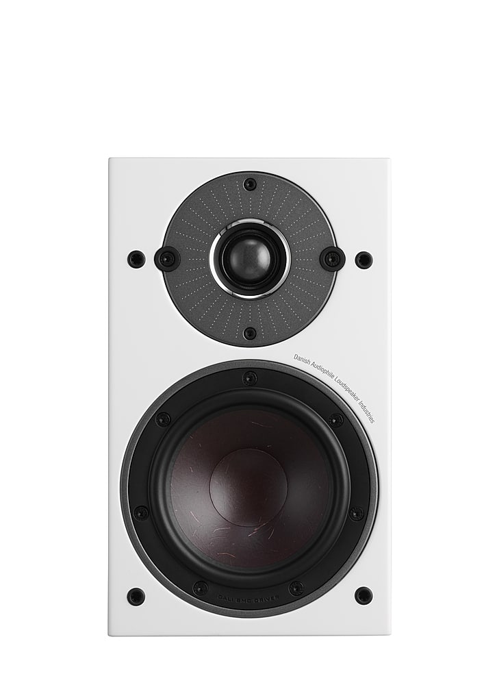 Front. DALI - OBERON 1 Bookshelf Speakers - Pair - White.