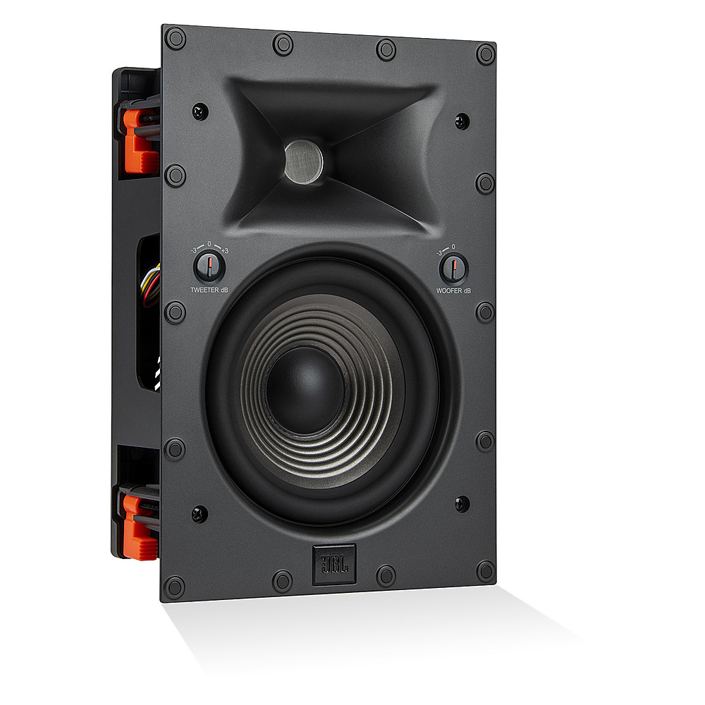 Angle View: JBL - Studio 6 6.5" 2-Way In-Wall Speaker with Compression Tweeter - Black