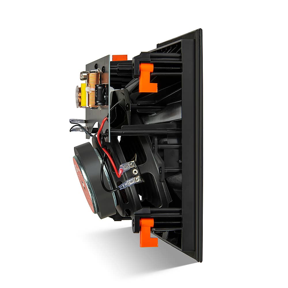 Left. JBL - Stage Angled In-Ceiling Loudspeaker with 1" Aluminum Dome Tweeter and 8" Polycellulose Cone Woofer - black.