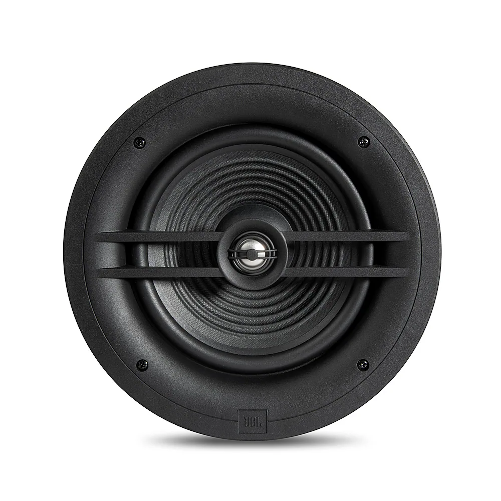 Front. JBL - Stage In-Ceiling Loudspeaker with 1" Aluminum Dome Tweeter and 8" Polycellulose Cone Woofer - Black.