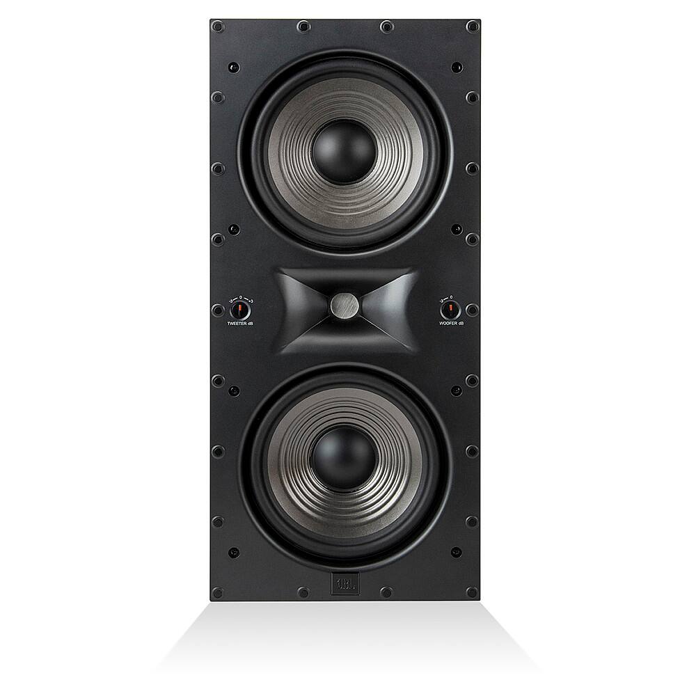 Front. JBL - Studio 6 Dual-6.5" 2-Way In-Wall Speaker with Compression Tweeter - Black.