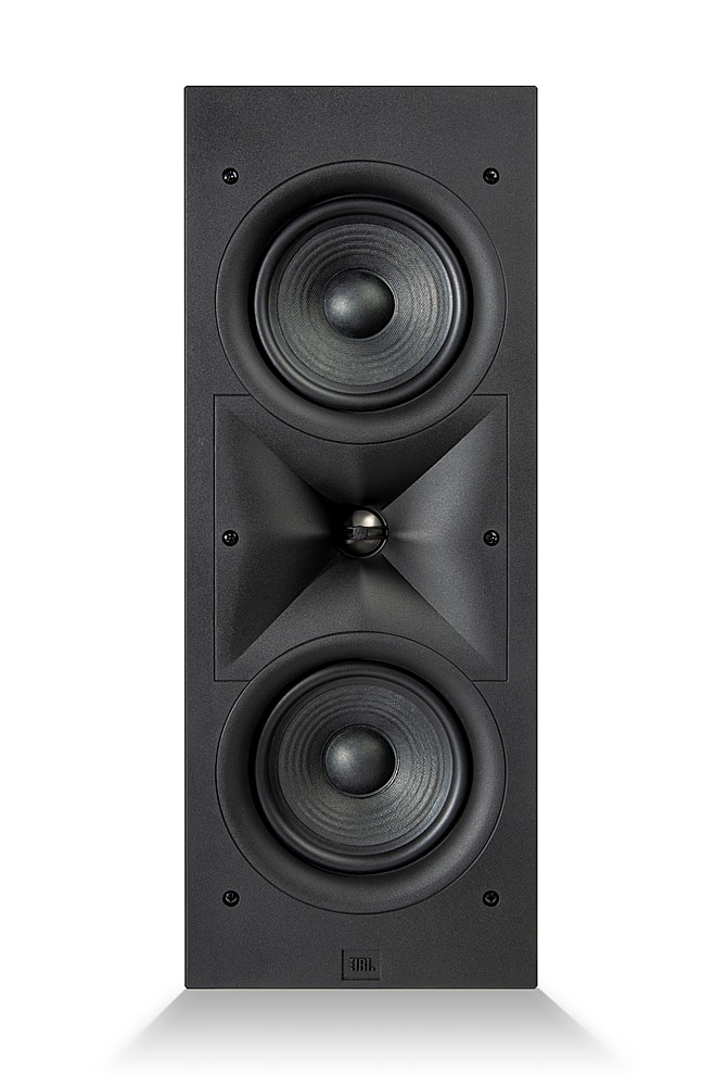 JBL - Stage In-Wall Loudspeaker With 1" Aluminum Dome Tweeter and Dual 5.25" Polycellulose Cone Woofers - Black - Front_Zoom