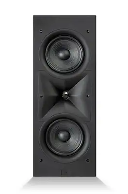 JBL - Stage In-Wall Loudspeaker With 1" Aluminum Dome Tweeter and Dual 5.25" Polycellulose Cone Woofers - Black