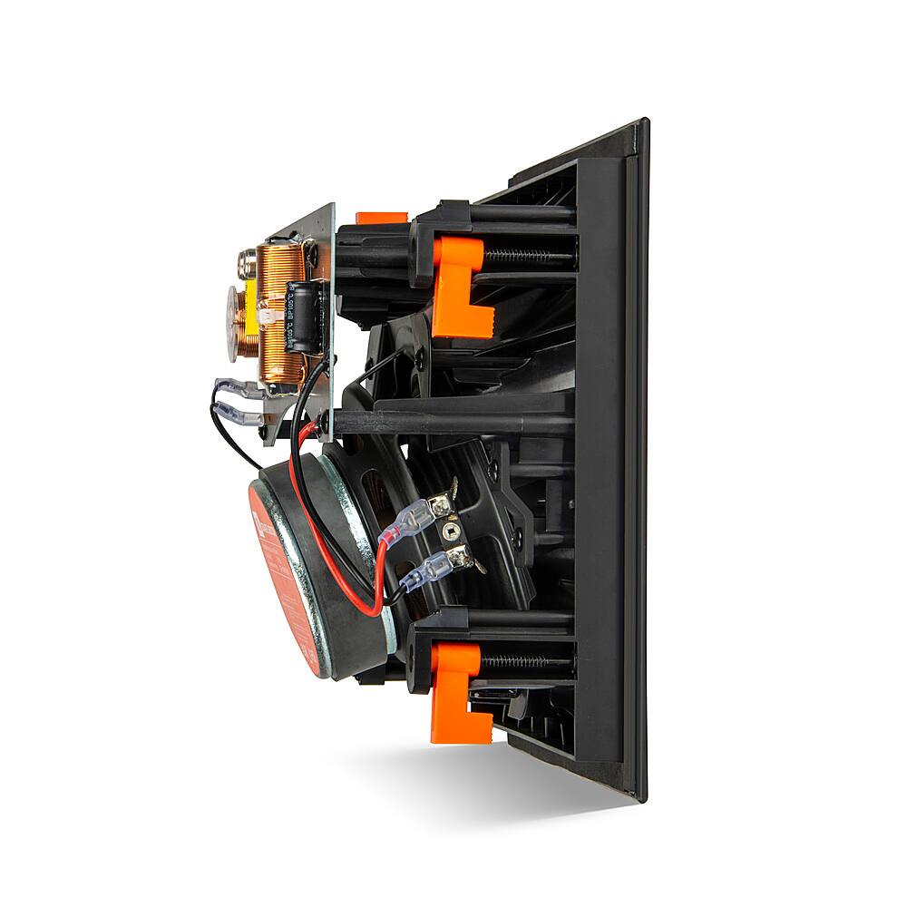 Left. JBL - Stage Angled In-Ceiling Loudspeaker With 1" Aluminum Dome Tweeter and 6.5" Polycellulose Cone Woofer - black.