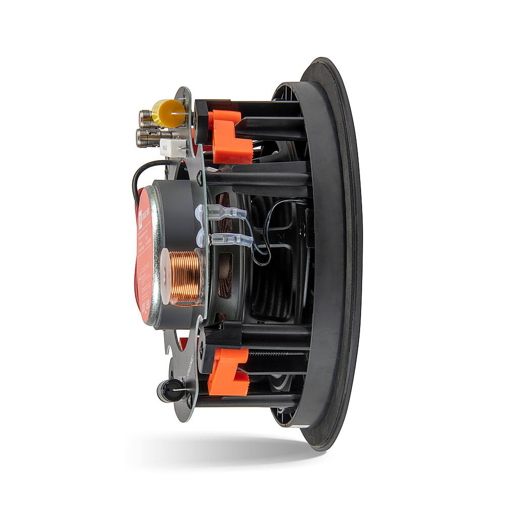 Left. JBL - Stage In-Ceiling Loudspeaker With 1" Aluminum Dome Tweeter and 6.5" Polycellulose Cone Woofer - black.