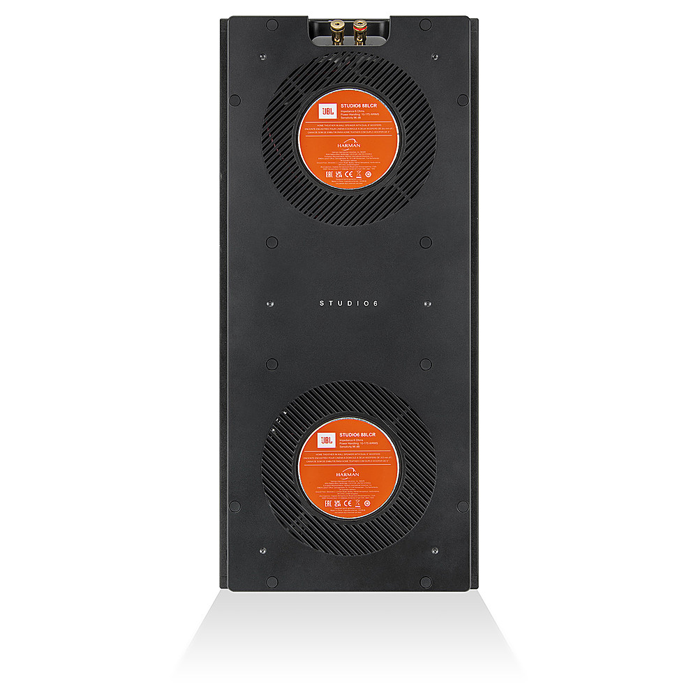 Back View: JBL - Studio 6 Dual-8" 2-Way In-Wall Speaker - Black