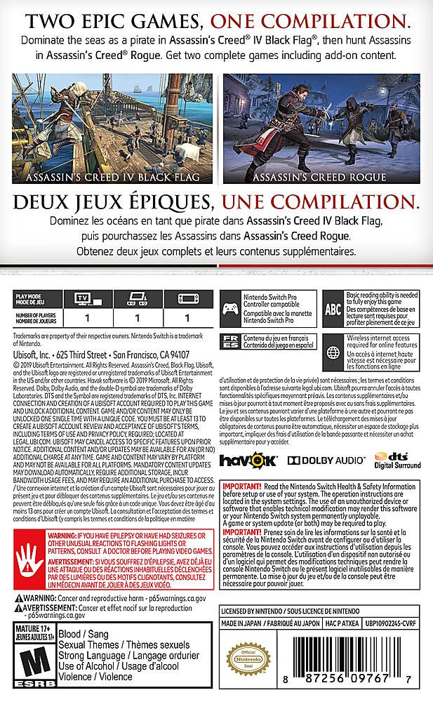 Angle. Ubisoft - Assassin's Creed: The Rebel Collection - Code in Box.