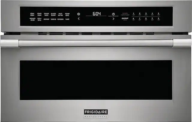 Front. Frigidaire - Professional Built-In Convection Microwave Oven with Drop-Down Door - Stainless Steel.