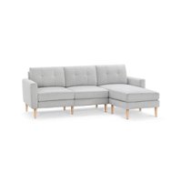 Burrow - Mid-Century Nomad Sofa Sectional - Crushed Gravel - Front_Zoom