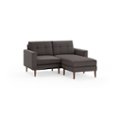 Front Zoom. Burrow - Mid-Century Nomad Sectional Loveseat - Charcoal.