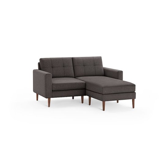 Front Zoom. Burrow - Mid-Century Nomad Sectional Loveseat - Charcoal.