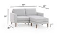 Alt View Zoom 11. Burrow - Mid-Century Nomad Sectional Loveseat - Charcoal.