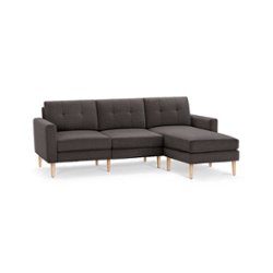 Burrow - Mid-Century Nomad Sofa Sectional - Charcoal - Front_Zoom