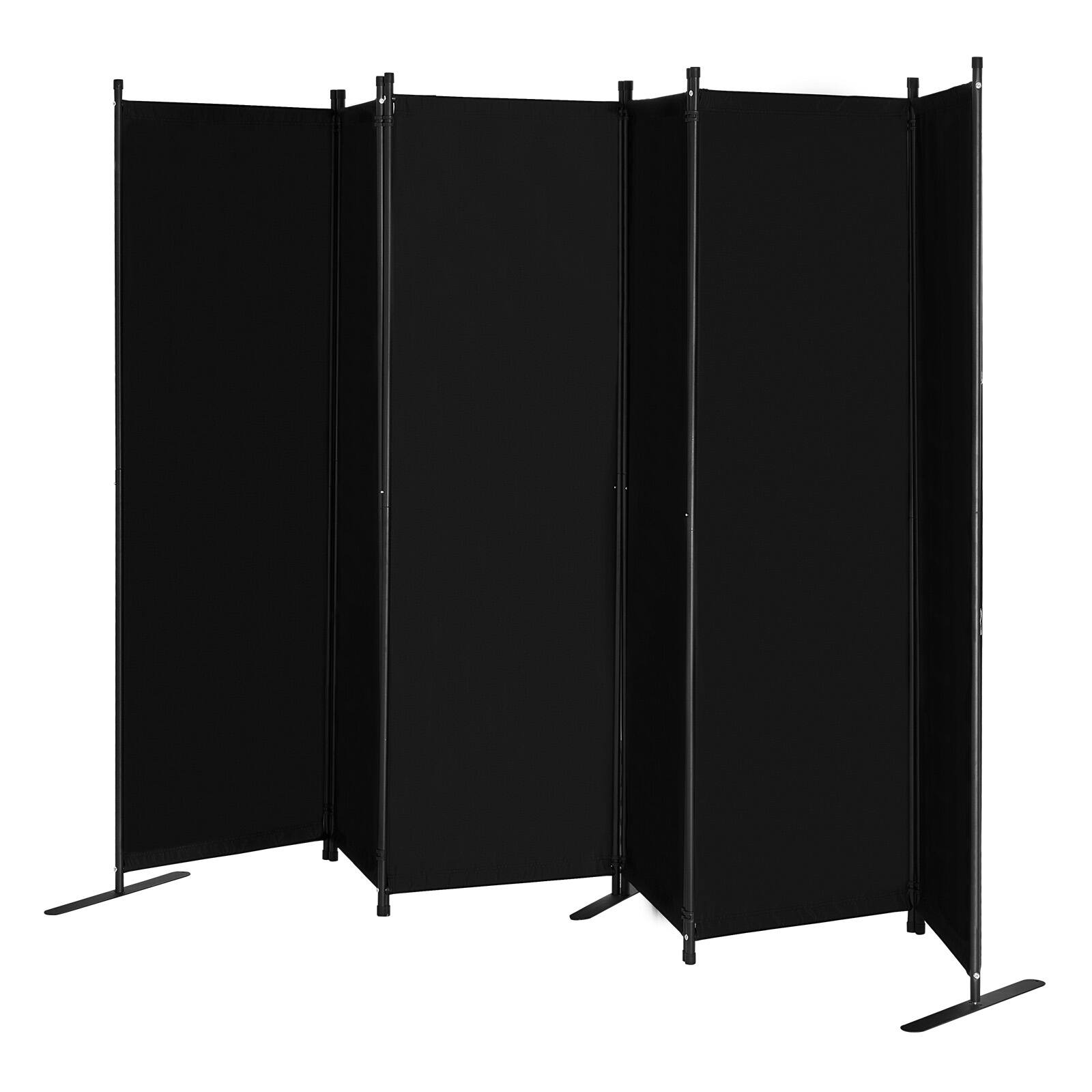 Alt View 5. VEVOR - Room Divider, 6 Panel Room Divider, Folding Privacy Screen and Portable Partition Divider for Room Separation - Black.