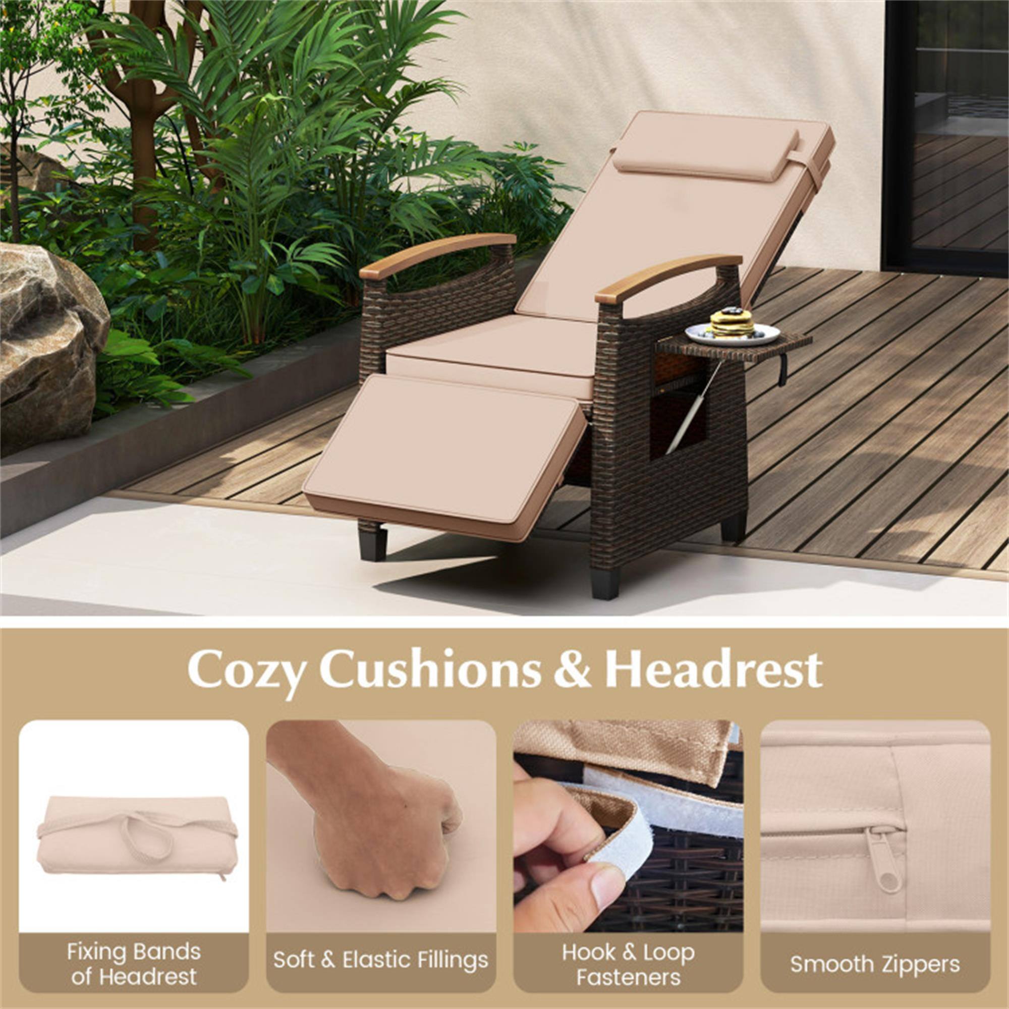 Cozy Cushions & Headrest

- Fixing Bands of Headrest
- Soft & Elastic Fillings
- Hook & Loop Fasteners
- Smooth Zippers