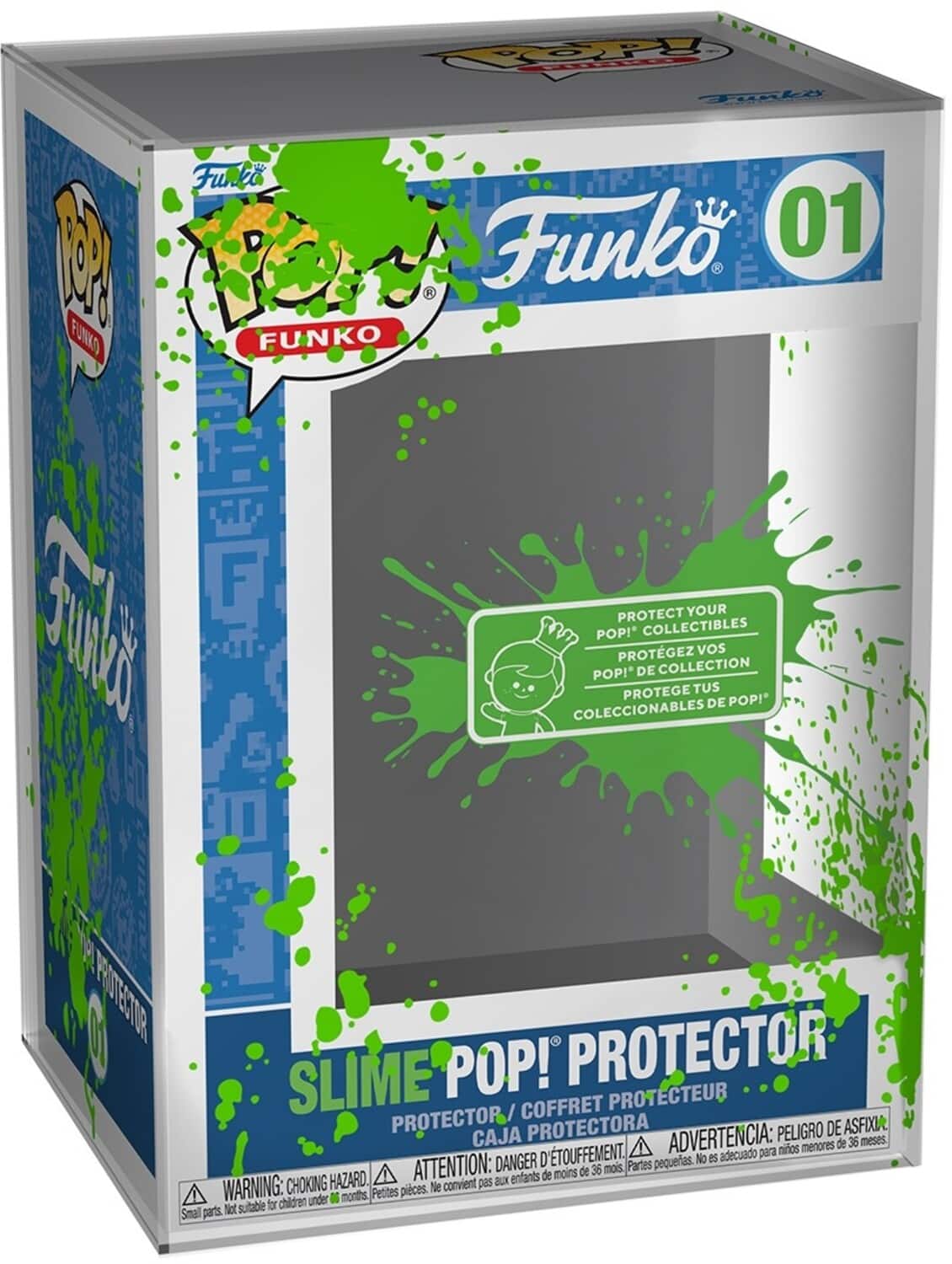 Funko - POP! Protector Printed UV: Green Slime Splatter - COLLECTIBLES - Multicolor