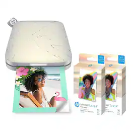 HP - Sprocket Select 2.3x3.4 Instant Portable Photo Printer, Plus 100 Extra Sheets - Eclipse