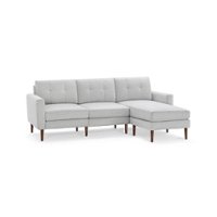 Burrow - Mid-Century Nomad Sofa Sectional - Crushed Gravel - Front_Zoom